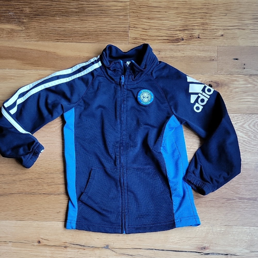 Adidas Kids' Black and Blue Track Jacket